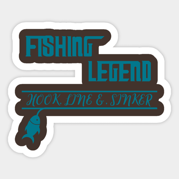 Fishing Legend Sticker by Rissenprints